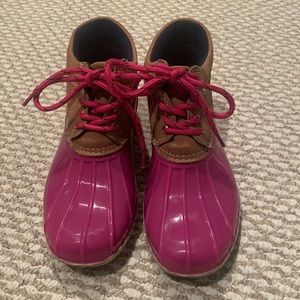 Pink hilfiger boots!